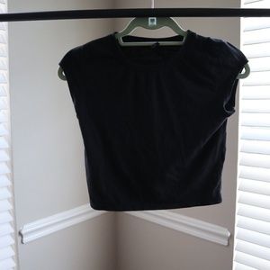 Black T Shirt Crop Top